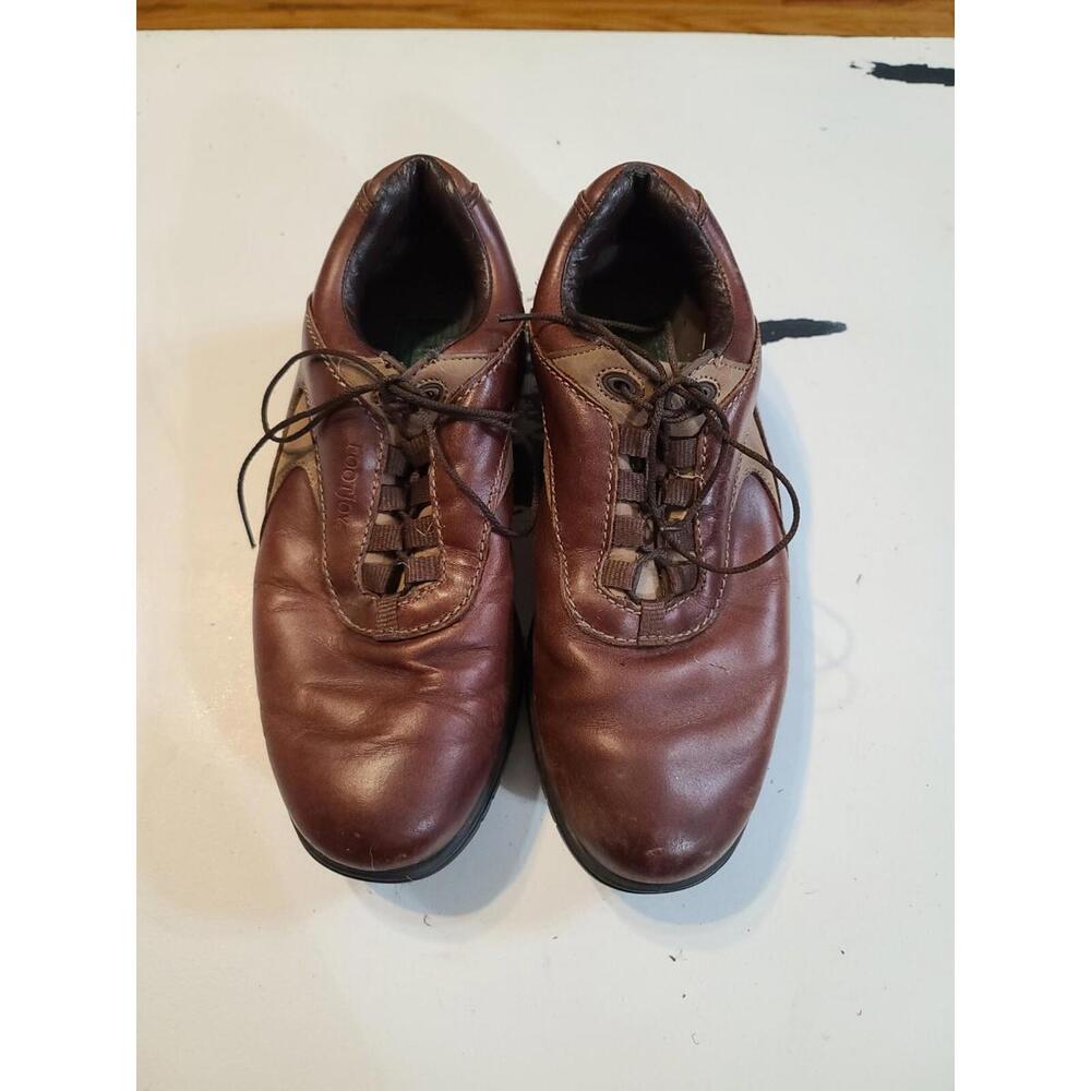 FootJoy Contour Men's‎ Golf Shoes 54296 Brown Tan Leather? Sz 8 GUC